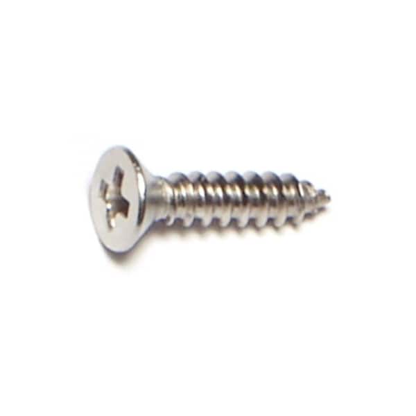 Midwest Fastener Sheet Metal Screw, #4 x 1/2 in, 18-8 Stainless Steel Flat Head Phillips Drive, 40 PK 35863 - main